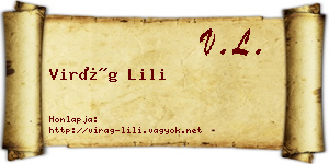 Virág Lili névjegykártya