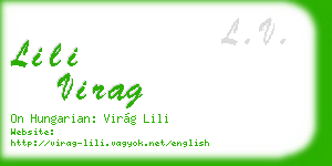 lili virag business card